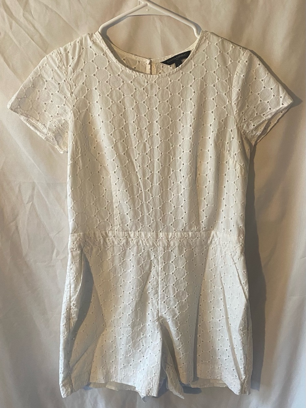 Banana Republic Factory eyelet white romper..